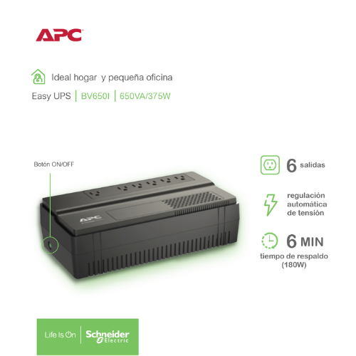 Unidad Easy-Ups BV BV650 infografía