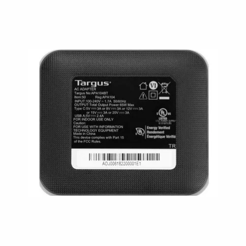 Cargador para Laptop Targus, posterior