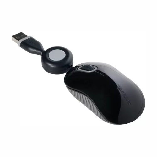 Mini Mouse Óptico Alámbrico Negro Targus, izquierdo