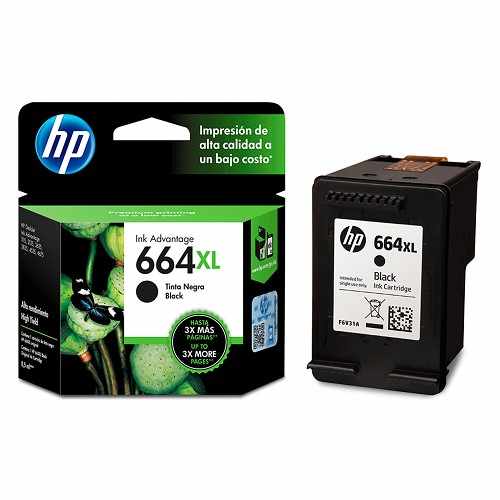Cartucho de Tinta Negra Hp 664XL