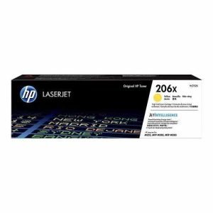Cartucho de Tóner Láser Amarillo HP 206X, caja