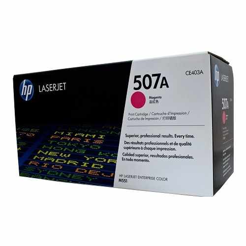 Cartucho de Tóner Láser Magenta HP 507A, izquierda