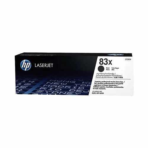 Cartucho de Tóner Láser Negro HP 83X, caja