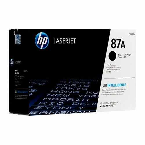 Cartucho de Tóner Láser Negro HP 87a, derecha