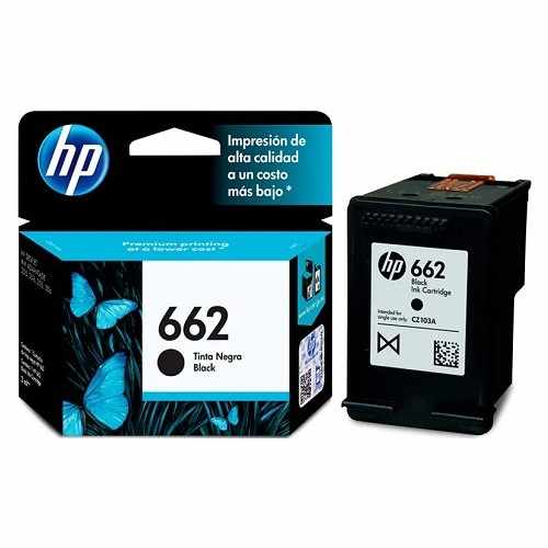 Cartucho de Tinta Negra Hp DesignJet 662, lateral