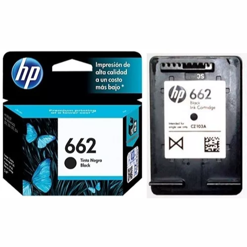 Cartucho de Tinta Negra Hp DesignJet 662, frontal