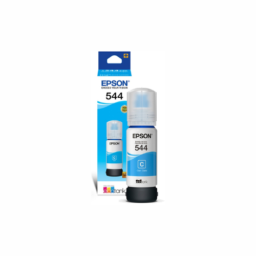 Botella de Tinta Cyan Epson 544, frontal