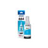 Botella de Tinta Cyan Epson T664, caja