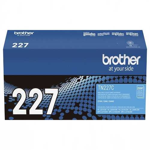 Cartucho de Tóner Cyan Brother 227, frontal