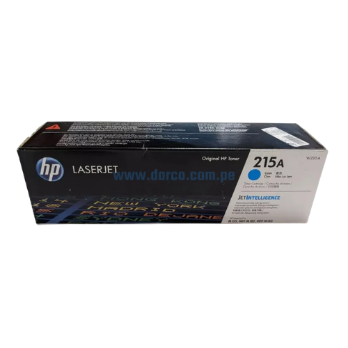 Cartucho de Tóner Láser Cyan HP 215A, superior