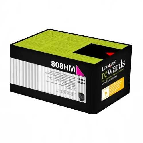 Tóner Láser Magenta Lexmark 808HM, caja