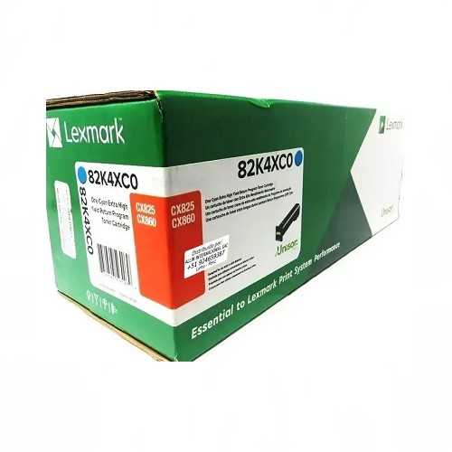 Tóner Láser Cyan Lexmark 82K4XC0, lateral