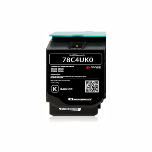 Tóner Láser Negro Lexmark 78C4UK0, Compatible: CS421dn/CS521dn/CS622de/CX421adn/CX522ade/CX622ade/CX625adhe, 10500 pág.