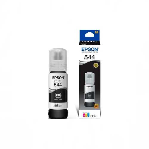 Botella de Tinta Negra Epson 544, caja y botella
