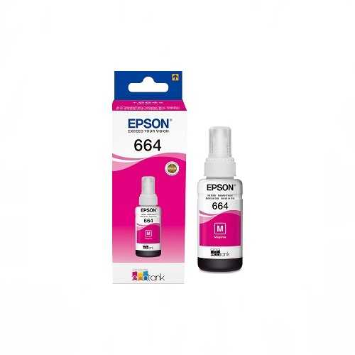 Botella de Tinta Magenta Epson T664, frontal