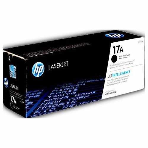 Cartucho de Tóner Láser Negro HP 17A, lateral