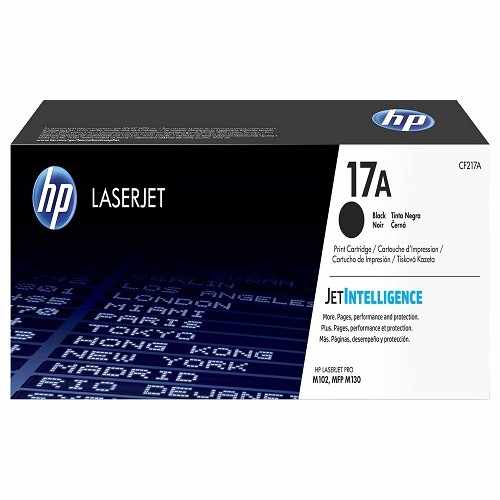 Cartucho de Tóner Láser Negro HP 17A, frontal