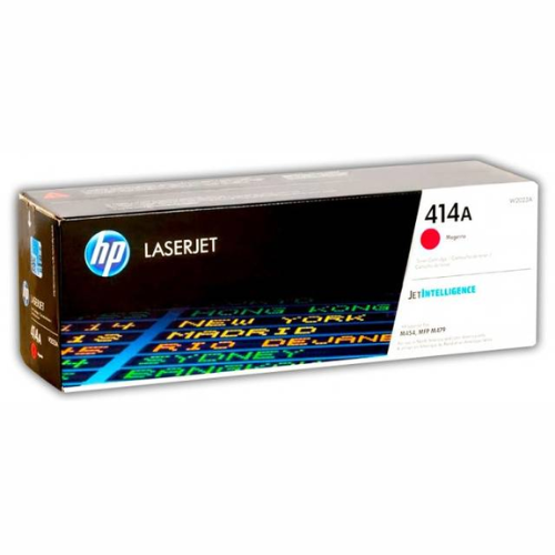 Cartucho de Tóner Láser Magenta HP 414A, lateral