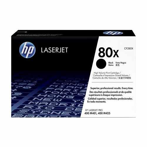 Cartucho de Tóner Láser Negro HP 80X, Compatible: M401/M425dn, 6900 pág., S-CF280X