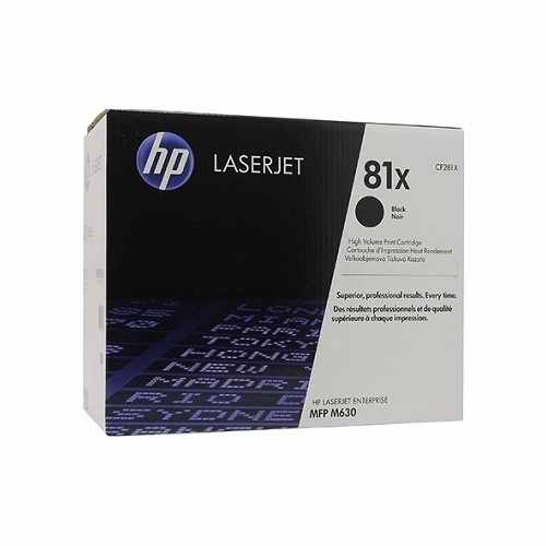 Cartucho de Tóner Láser Negro HP 81X, lateral