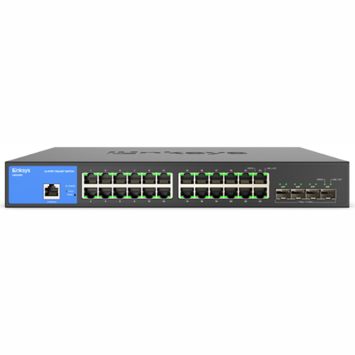 Switch Administrable Linksys 24 Puertos, frontal