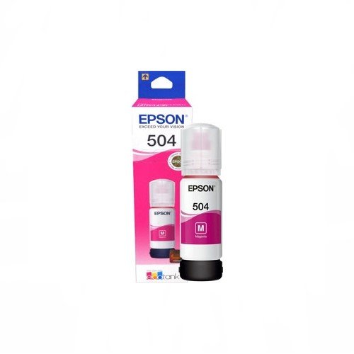 Botella de Tinta Magenta Epson 504, frontal