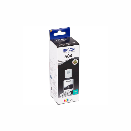 Botella de Tinta Negra Epson 504, lateral