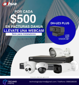 ¡Oferta Especial! Compra en Dahua y Llévate una Webcam Gratis