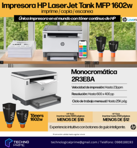 Impresión Eficiente y Económica con la HP LaserJet Tank 1602w
