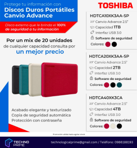Portabilidad y Seguridad: Conoce los Nuevos Discos Duros Canvio Advance de Toshiba