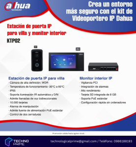 Seguridad y Comodidad con el Videoportero y Monitor Dahua