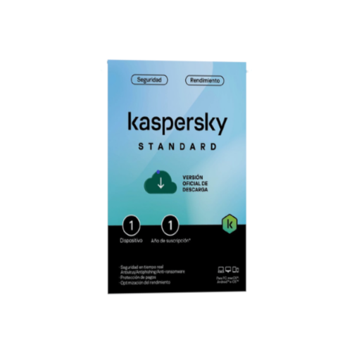 Licencia Antivirus Kaspersky Standard, lateral delgada