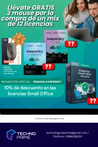 Mouse GRATIS con tu Compra de 12 Licencias de Kaspersky 🎁🖱️