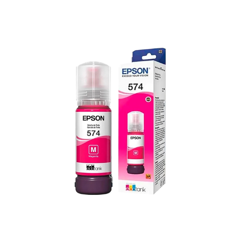 Botella de Tinta Magenta Epson 574, frontal