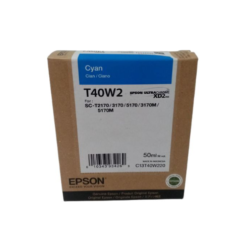 Cartucho de Tinta Cyan Epson Ultrachrome T40W120, superior