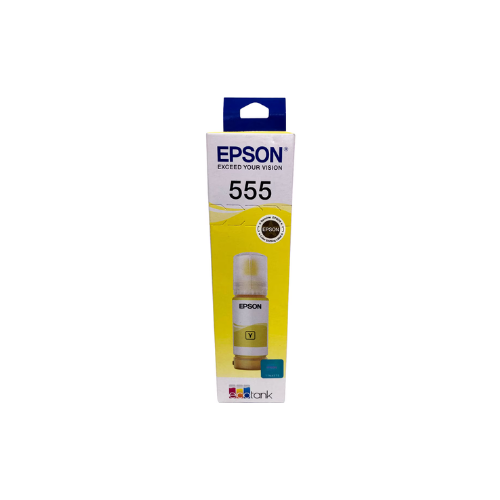 Botella de Tinta Amarilla Epson T555, caja