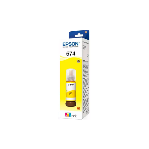 Botella de Tinta Amarilla Epson 574, caja