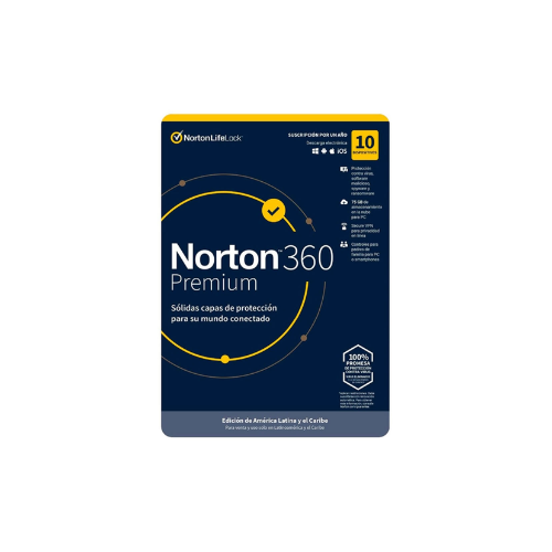 Licencia Antivirus Norton 360 Premium, frontal