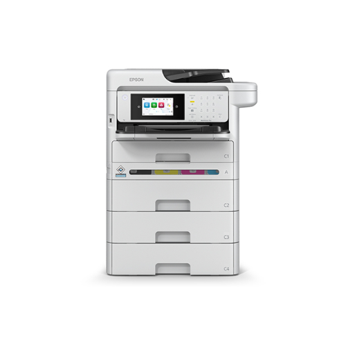 Impresora Epson WorkForce Pro WF-C5891, con bandejas