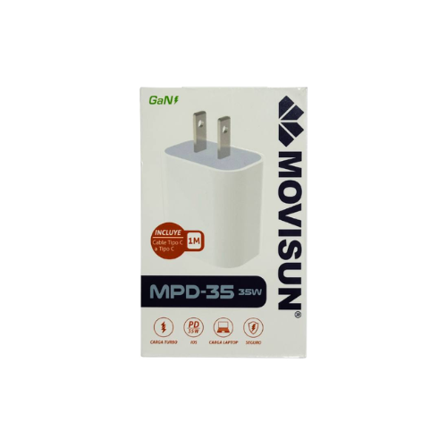 Cargador Rápido Movisun 35W caja frontal