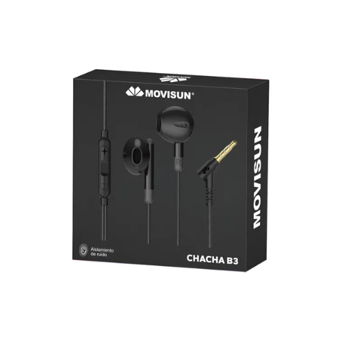 Audífonos In-Ear Movisun Chacha B3, caja