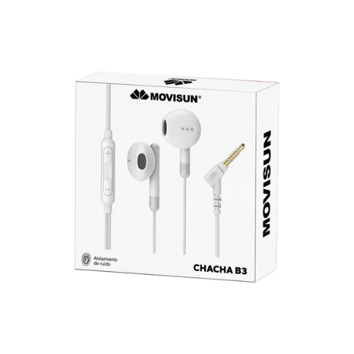 Audífonos In-Ear Movisun Chacha B3, caja