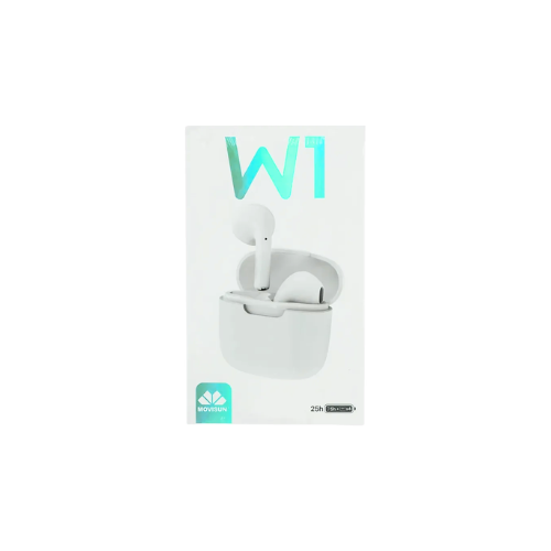 Audífonos Inalámbricos Movisun W1 Azul, caja