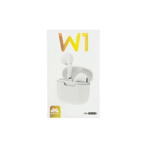 Audífonos Inalámbricos Movisun W1 Blanco, caja
