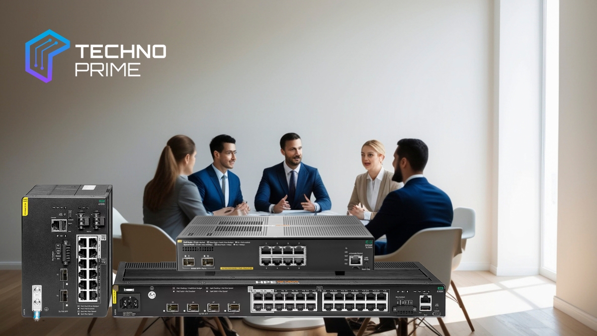 Switches Aruba de capa 2: Eficiencia y segmentación de red para entornos con alta densidad de usuarios.