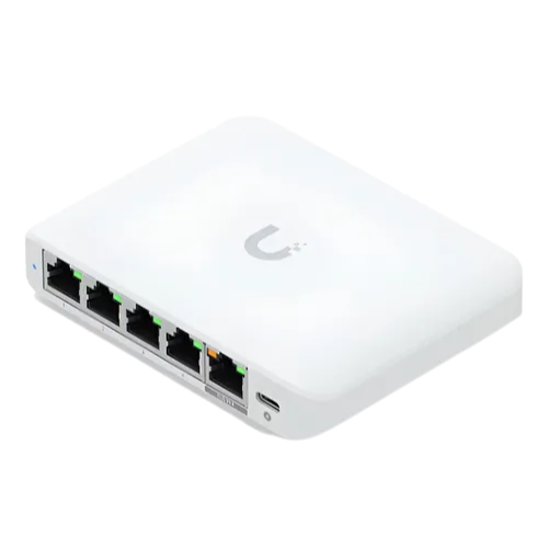 Switch Ubiquiti Flex Mini 2.5G de 5 Puertos 2.5G, lateral