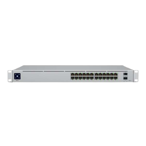 Switch Ubiquiti UniFi Pro 24 PoE, 24 Puertos Gigabit, PoE++ 400 W, Capa 3, 2 Puertos SFP+ 10G, USW-Pro-24-POE