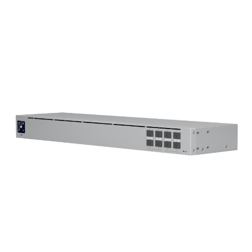 Switch de Agregación Ubiquiti UniFi, 8 Puertos SFP+, lateral
